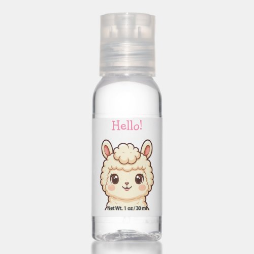 Cute llama illustration design hand sanitizer