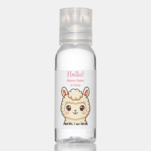 Cute llama illustration design hand sanitizer