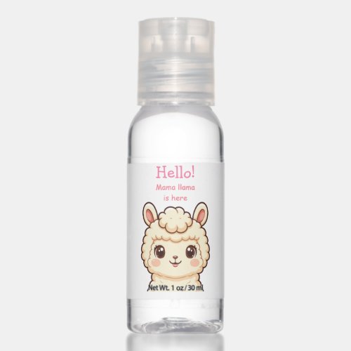 Cute llama illustration design hand sanitizer