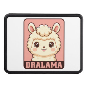Cute llama illustration design hitch cover