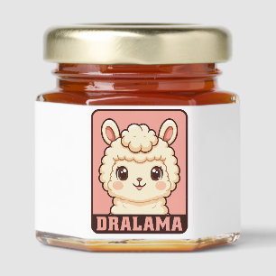 Cute llama illustration design honey jar favors