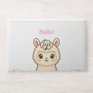 Cute llama illustration design HP laptop skin