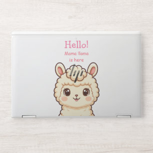 Cute llama illustration design HP laptop skin