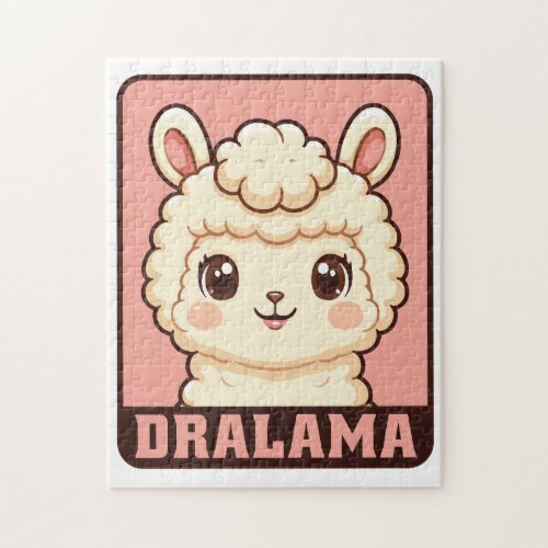 Cute llama illustration design jigsaw puzzle