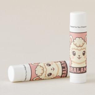 Cute llama illustration design lip balm