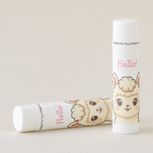 Cute llama illustration design lip balm