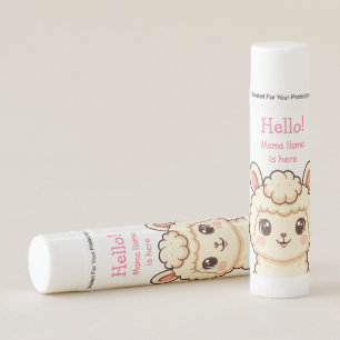Cute llama illustration design lip balm