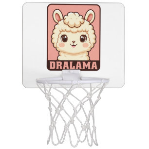 Cute llama illustration design mini basketball hoop