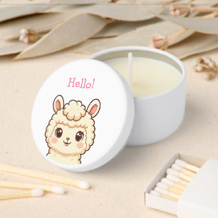 Cute llama illustration design mini candle favors