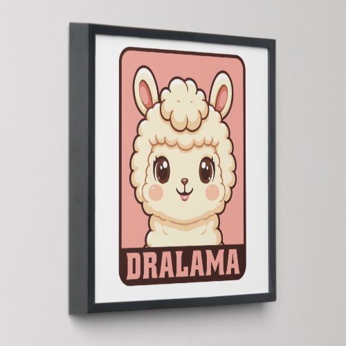 Cute llama illustration design peel and stick photo tile