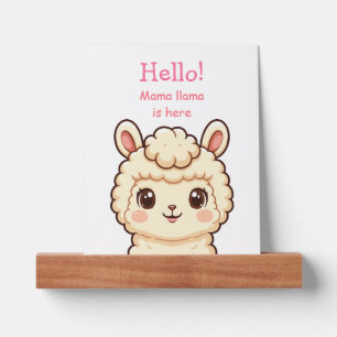 Cute llama illustration design picture ledge