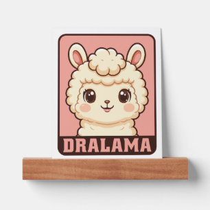 Cute llama illustration design picture ledge