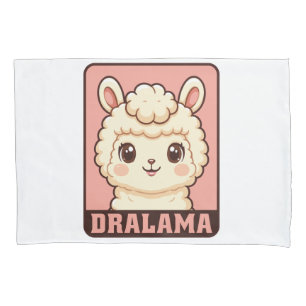 Cute llama illustration design pillow case