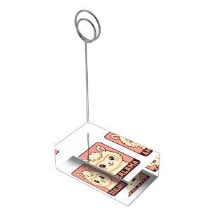 Cute llama illustration design place card holder