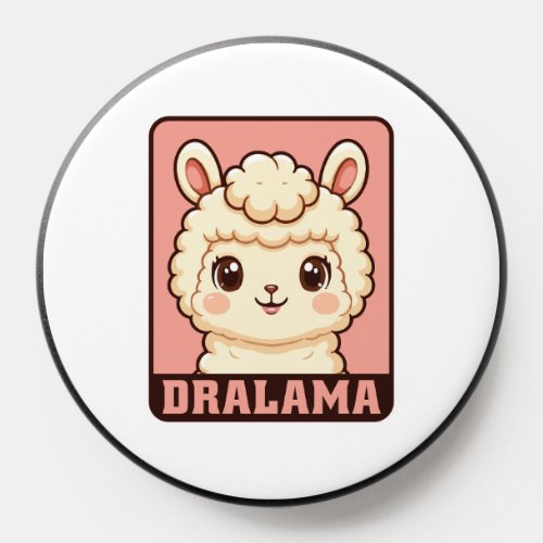 Cute llama illustration design PopSocket