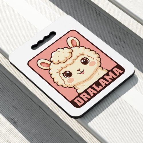 Cute llama illustration design seat cushion