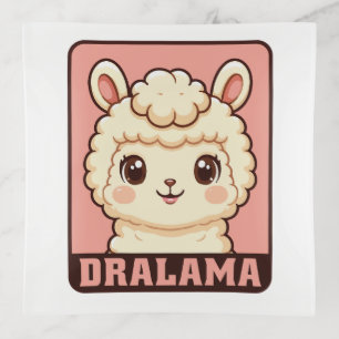 Cute llama illustration design trinket tray