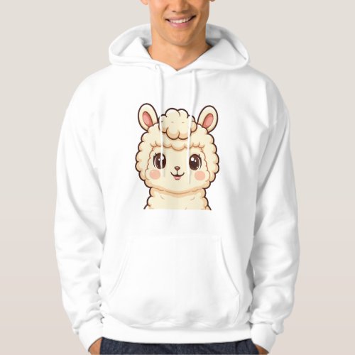 Cute llama illustration Hoodie design