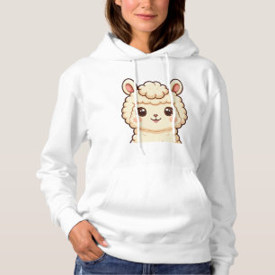 Cute llama illustration Hoodie design