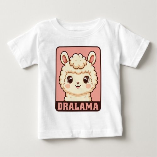 Cute llama illustration t-shirt design