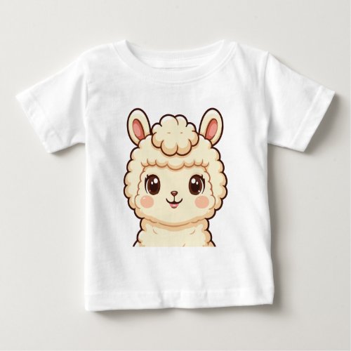 Cute llama illustration t-shirt design
