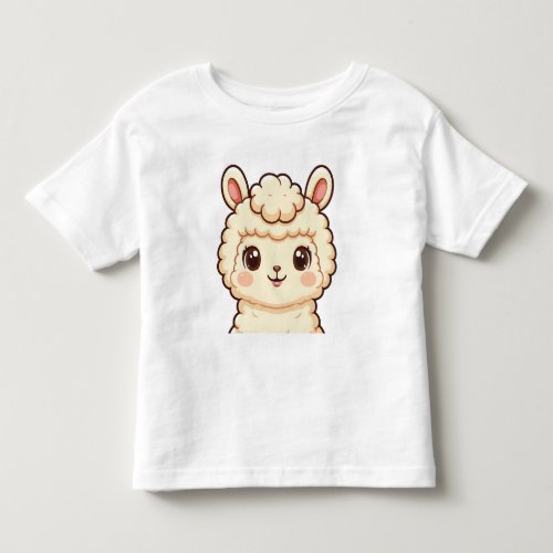 Cute llama illustration t-shirt design