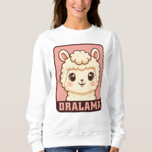 Cute llama illustration t-shirt design sweatshirt