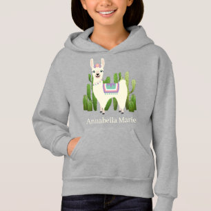 cute llama lover add name Hoodie