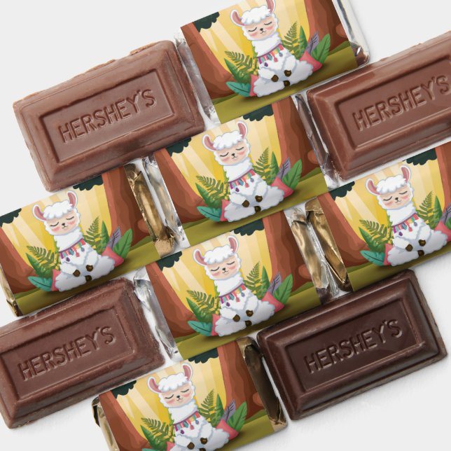 Cute Llama Meditating in Magical Forest Birthday Hershey's Miniatures (Assorted)