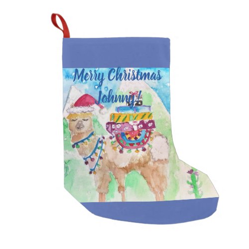 Cute Llama Merry Christmas Boys Childs Stocking