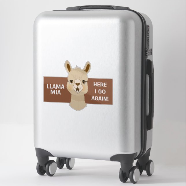 Cute Llama Mia Sticker (Suitcase)
