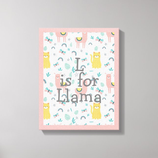 Cute llama Nursery Decor (Front)