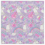 Cute Llama Pattern Fabric