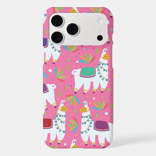 Cute Llama Pattern Iphone Case (Back)