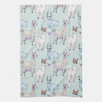 Cute Llama Pattern on Polka Dots