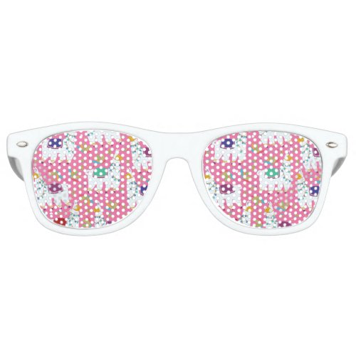 Cute Llama Pattern Retro Sunglasses