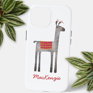 Cute Llama Personalized iPhone 15 Case