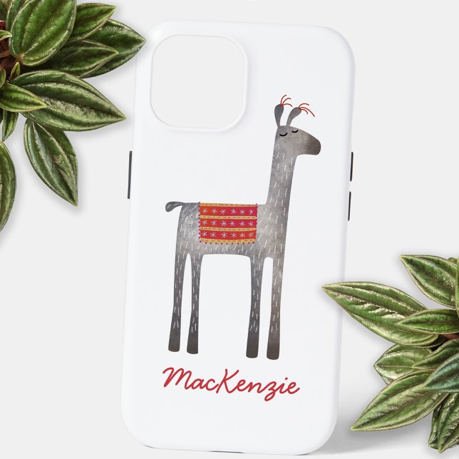 Cute Llama Personalized Iphone Case (Fun Llama personalized iPhone case)
