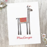 Cute Llama Personalized Postcard<br><div class="desc">A fun llama or alpaca ready for you to customize with your own name,  quote or funny saying.</div>