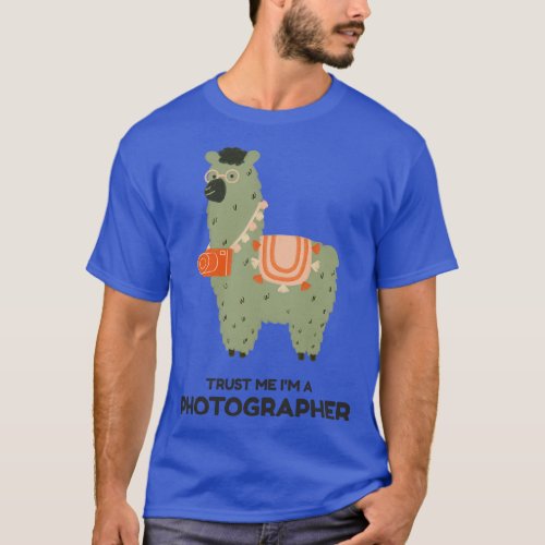 Cute Llama Photographer T_Shirt