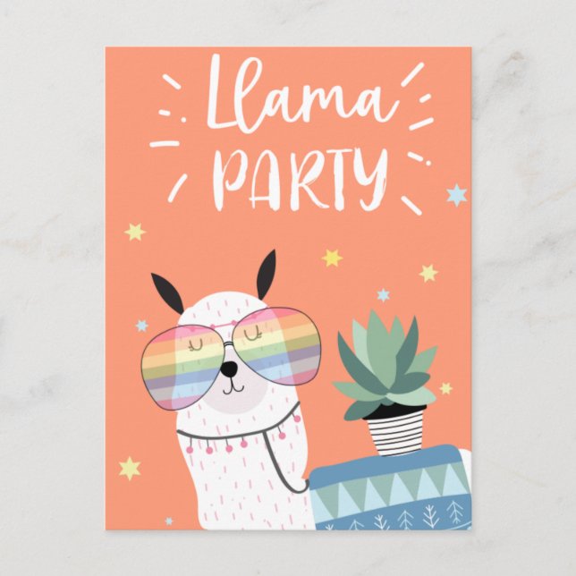 Cute llama postcard (Front)