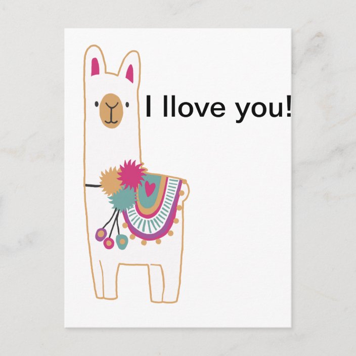 Cute llama postcard | Zazzle.com