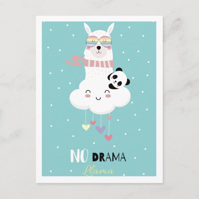 Cute llama postcard (Front)