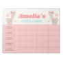 Cute Llama Potty Chart Personalized Name & Tasks Notepad