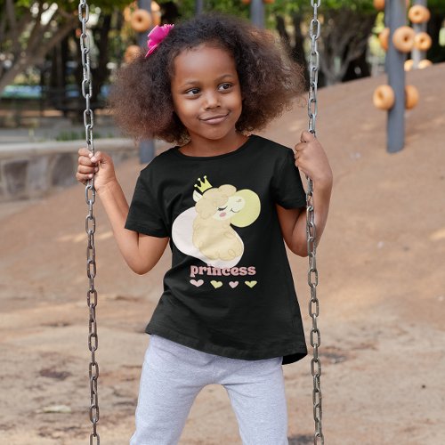 Cute Llama Princess Girls T_Shirt