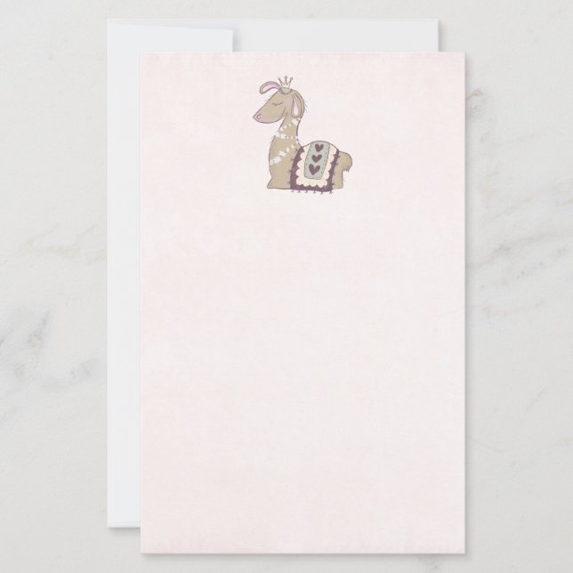 Cute Llama Princess Wearing a Crown (Front)