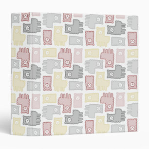 Cute Llama Puzzle Pattern 3 Ring Binder