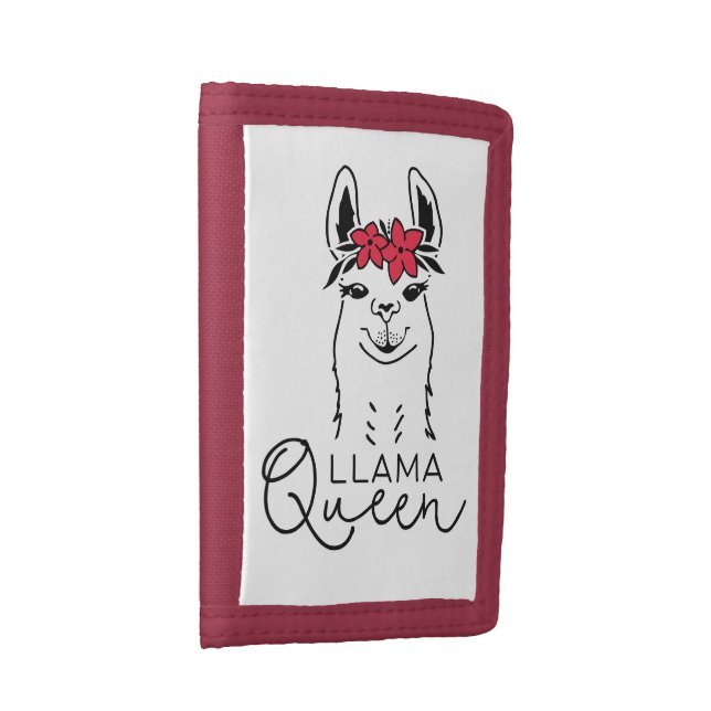 Cute Llama Queen Wallet Bag (Side)