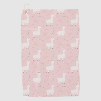 Cute llama seamless  golf towel