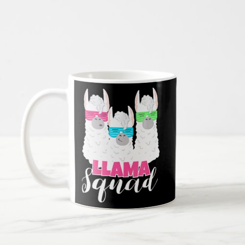 Cute Llama Squad Retro 80s Style  Coffee Mug